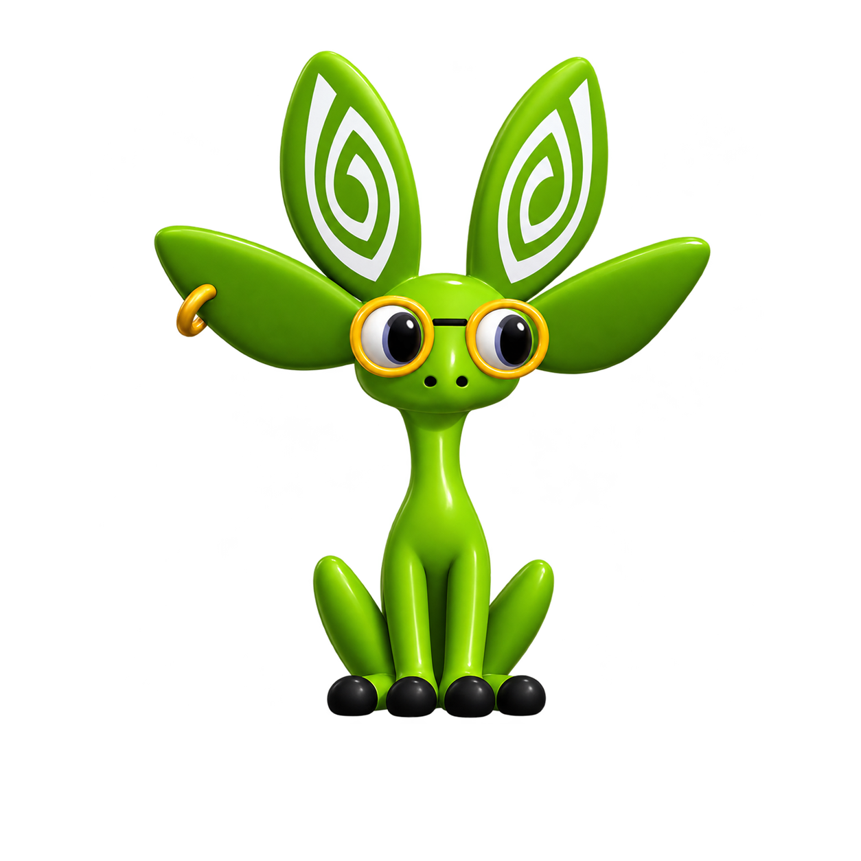 NIVI, a wide-eyed black raven against an acid green field